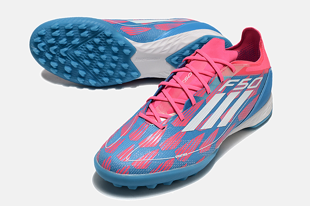 Chuteira Society Adidas F50.1 TF - Rosa e Azul - imagem 4