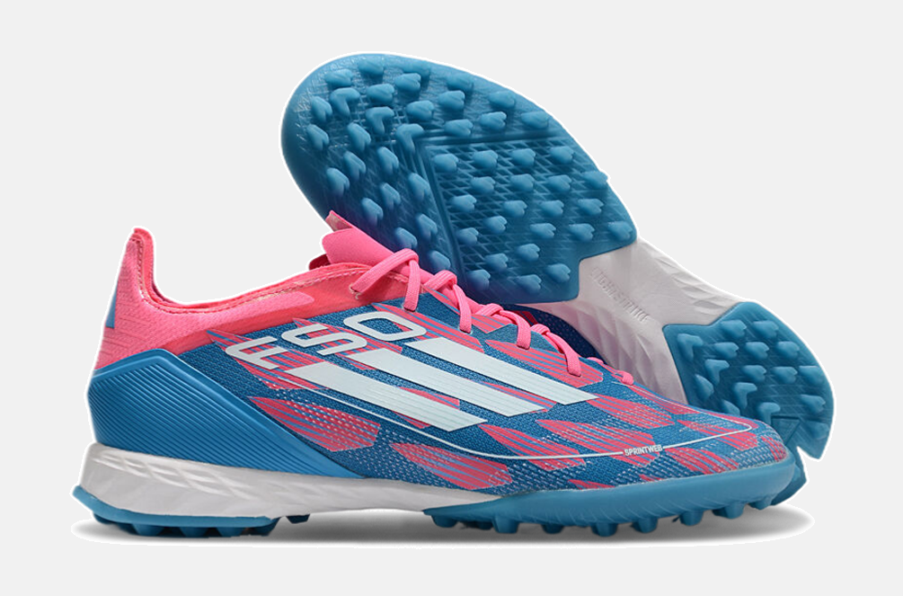Chuteira Society Adidas F50.1 TF - Rosa e Azul - imagem 8
