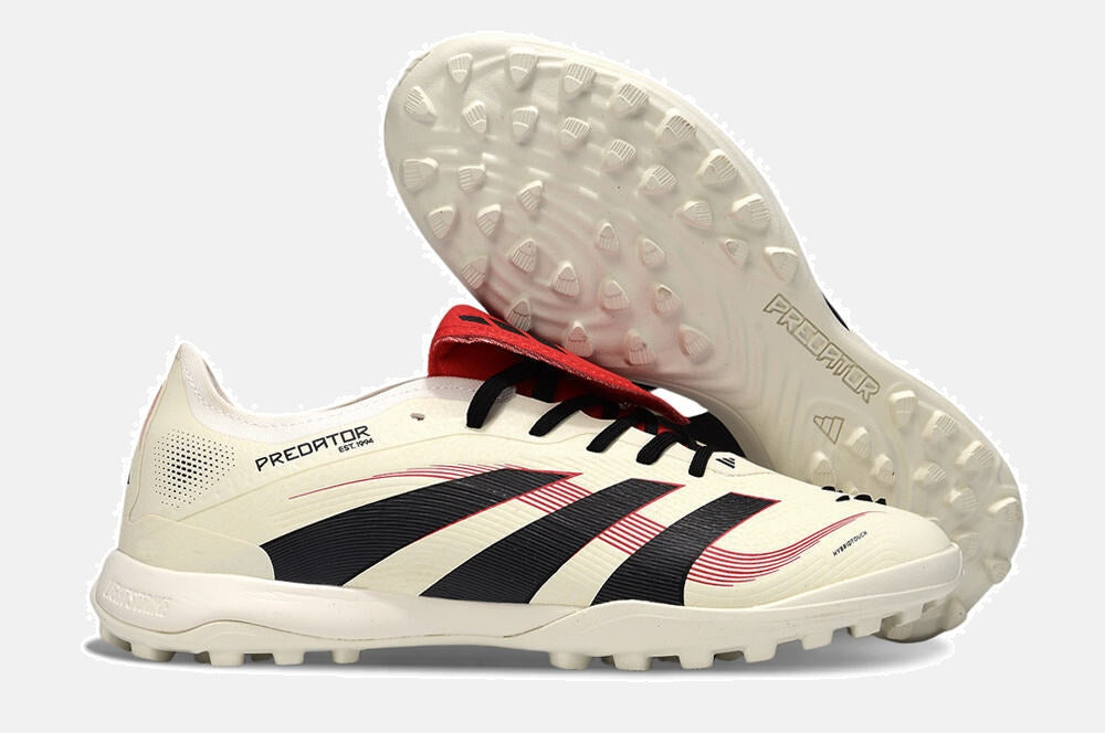 Chuteira Society Adidas Predator Elite Fold-Over Tongue TF - Begê, Preta e Vermelha - imagem 8