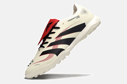 Chuteira Society Adidas Predator Elite Fold-Over Tongue TF - Begê, Preta e Vermelha - imagem 5