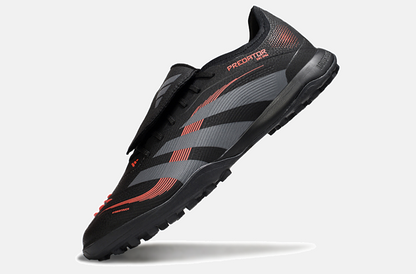 Chuteira Society Adidas Predator Elite Fold-Over Tongue TF - Preta, Cinza e Vermelha - imagem 5