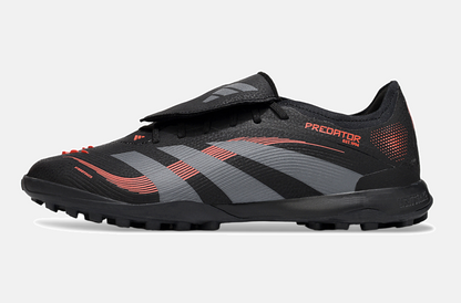 Chuteira Society Adidas Predator Elite Fold-Over Tongue TF - Preta, Cinza e Vermelha - imagem 4
