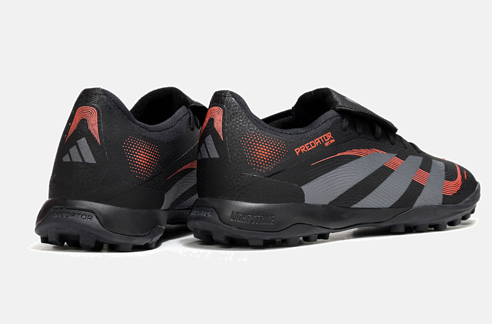 Chuteira Society Adidas Predator Elite Fold-Over Tongue TF - Preta, Cinza e Vermelha - imagem 7