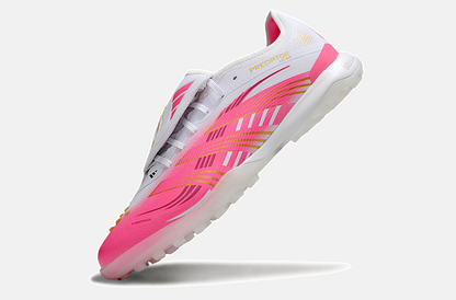 Chuteira Society Adidas Predator Elite Fold-Over Tongue TF - Branca e Rosa - imagem 5