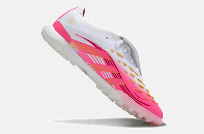 Chuteira Society Adidas Predator Elite Fold-Over Tongue TF - Branca e Rosa - imagem 6