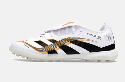Chuteira Society Adidas Predator Elite Fold-Over Tongue TF - Branca, Preta e Dourada - imagem 4