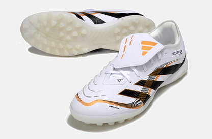 Chuteira Society Adidas Predator Elite Fold-Over Tongue TF - Branca, Preta e Dourada - detalhe