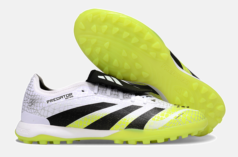 Chuteira Society Adidas Predator Elite Fold-Over Tongue TF - Branca, Preta e Verde - imagem 8