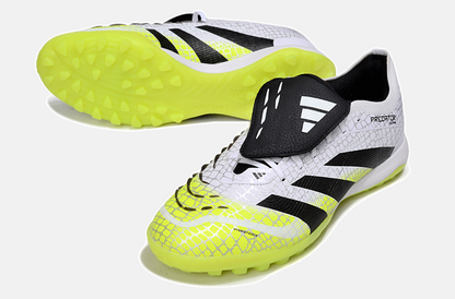 Chuteira Society Adidas Predator Elite Fold-Over Tongue TF - Branca, Preta e Verde - detalhe