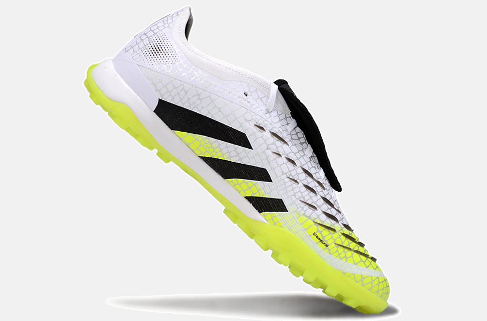 Chuteira Society Adidas Predator Elite Fold-Over Tongue TF - Branca, Preta e Verde - imagem 6