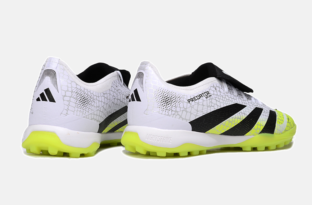 Chuteira Society Adidas Predator Elite Fold-Over Tongue TF - Branca, Preta e Verde - imagem 7