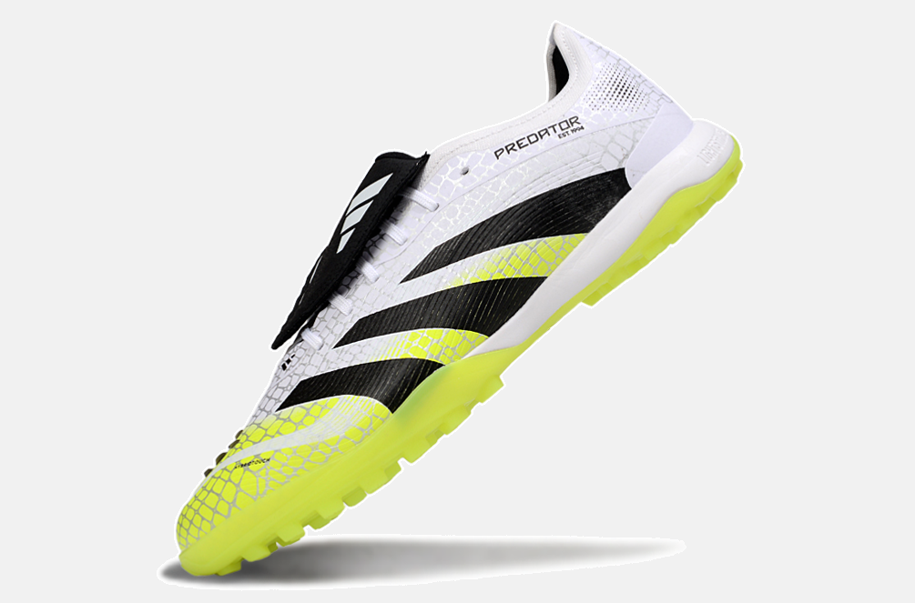 Chuteira Society Adidas Predator Elite Fold-Over Tongue TF - Branca, Preta e Verde - imagem 5