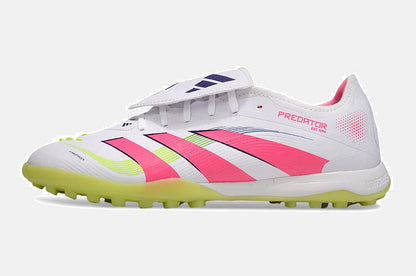 Chuteira Society Adidas Predator Elite Fold-Over Tongue TF - Branca, Rosa e Verde - imagem 4