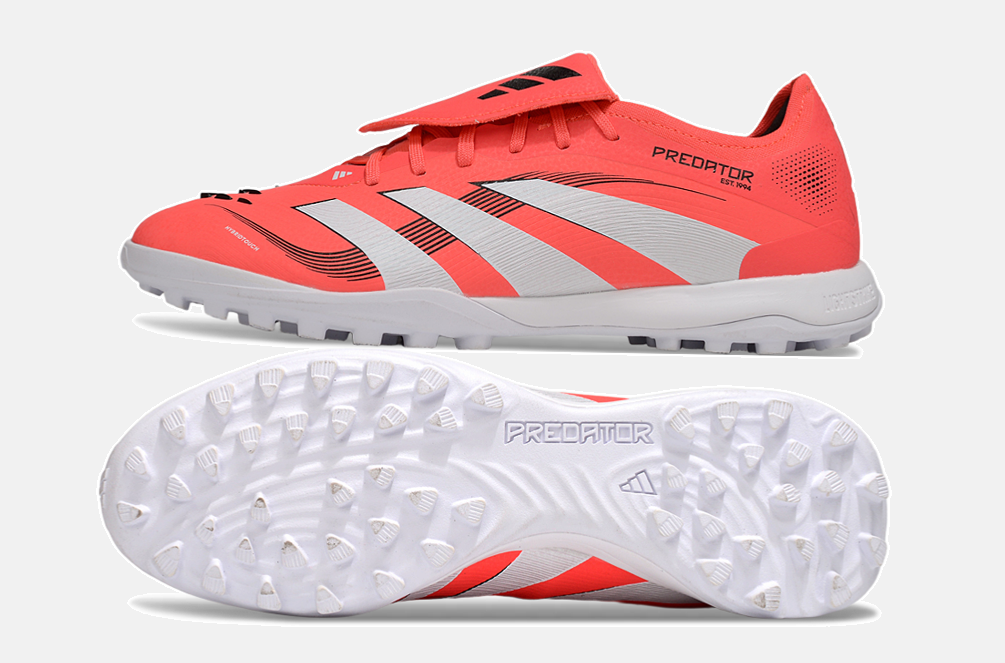 Chuteira Society Adidas Predator Elite Fold-Over Tongue TF - Laranja, Branca e Preta - vista traseira