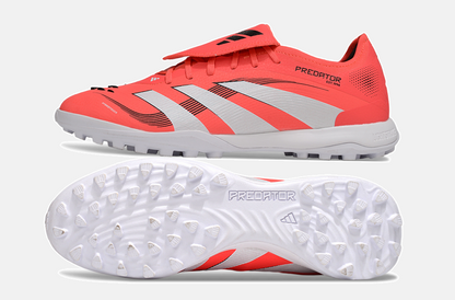 Chuteira Society Adidas Predator Elite Fold-Over Tongue TF - Laranja, Branca e Preta - vista traseira