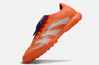 Chuteira Society Adidas Predator Elite Fold-Over Tongue TF - Laranja e Azul - imagem 5