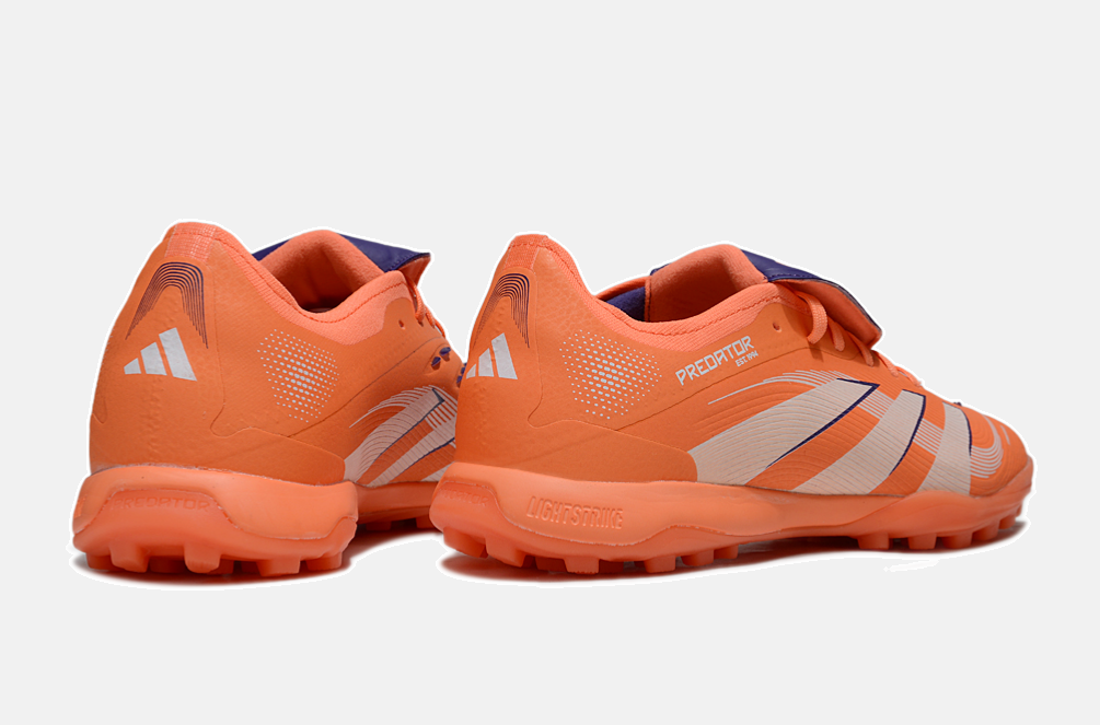 Chuteira Society Adidas Predator Elite Fold-Over Tongue TF - Laranja e Azul - imagem 7