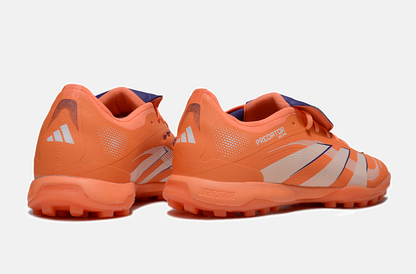 Chuteira Society Adidas Predator Elite Fold-Over Tongue TF - Laranja e Azul - imagem 7