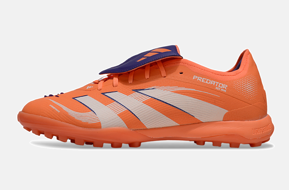 Chuteira Society Adidas Predator Elite Fold-Over Tongue TF - Laranja e Azul - imagem 4