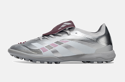 Chuteira Society Adidas Predator Elite Fold-Over Tongue TF - Prata, Branca e Vermelha - imagem 4