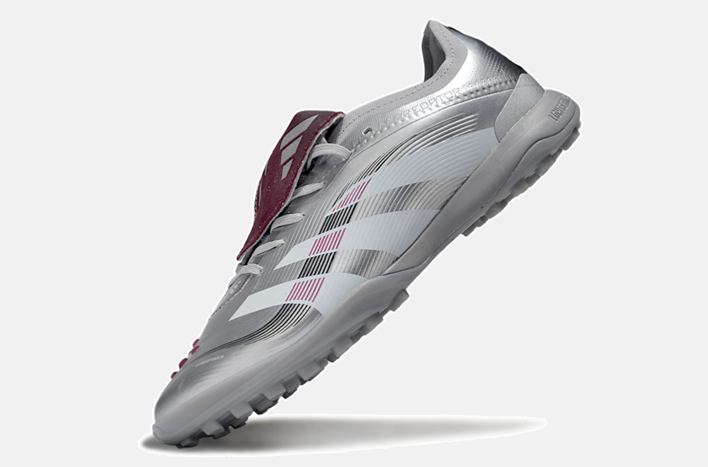 Chuteira Society Adidas Predator Elite Fold-Over Tongue TF - Prata, Branca e Vermelha - imagem 5