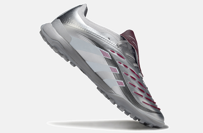 Chuteira Society Adidas Predator Elite Fold-Over Tongue TF - Prata, Branca e Vermelha - imagem 6