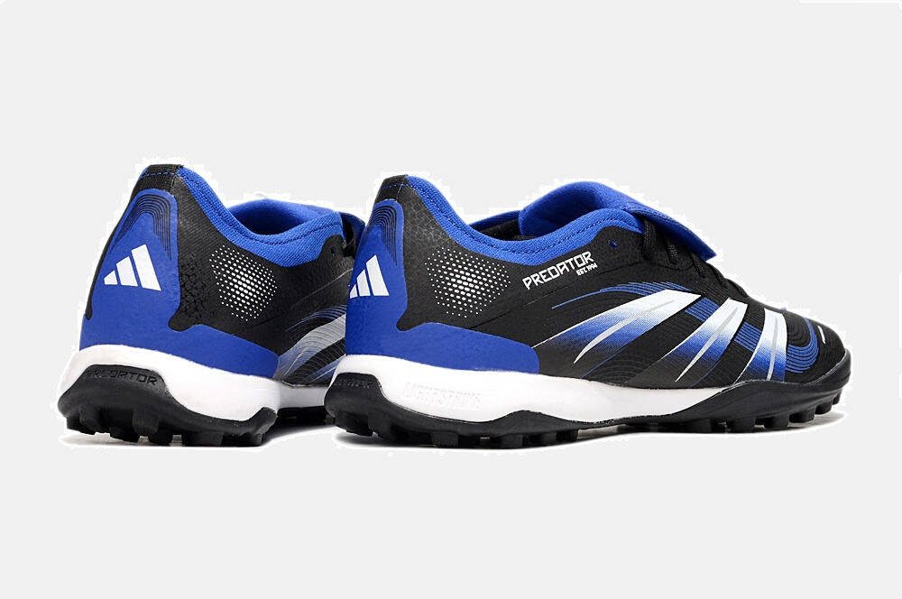 Chuteira Society Adidas Predator Elite Fold-Over Tongue TF - Preta, Azul e Branca - imagem 7