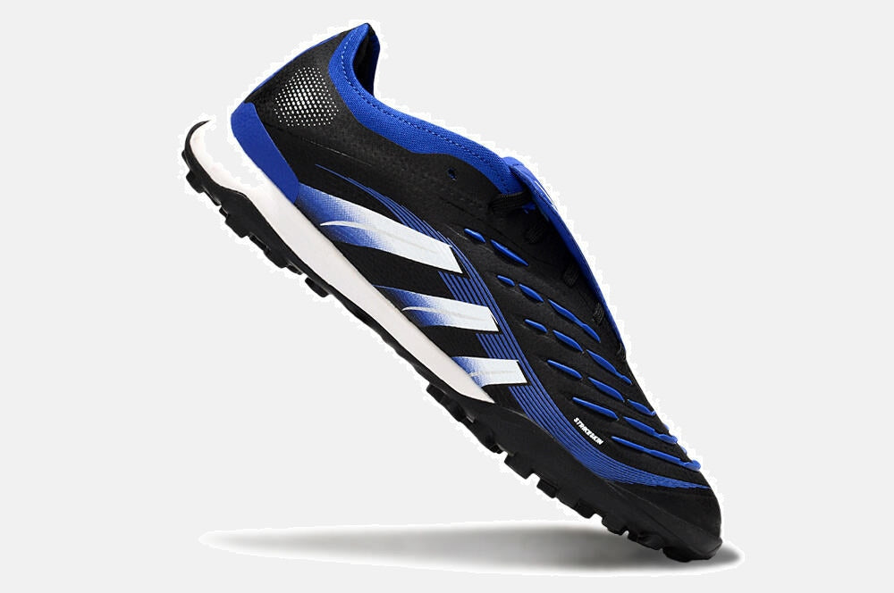 Chuteira Society Adidas Predator Elite Fold-Over Tongue TF - Preta, Azul e Branca - imagem 6
