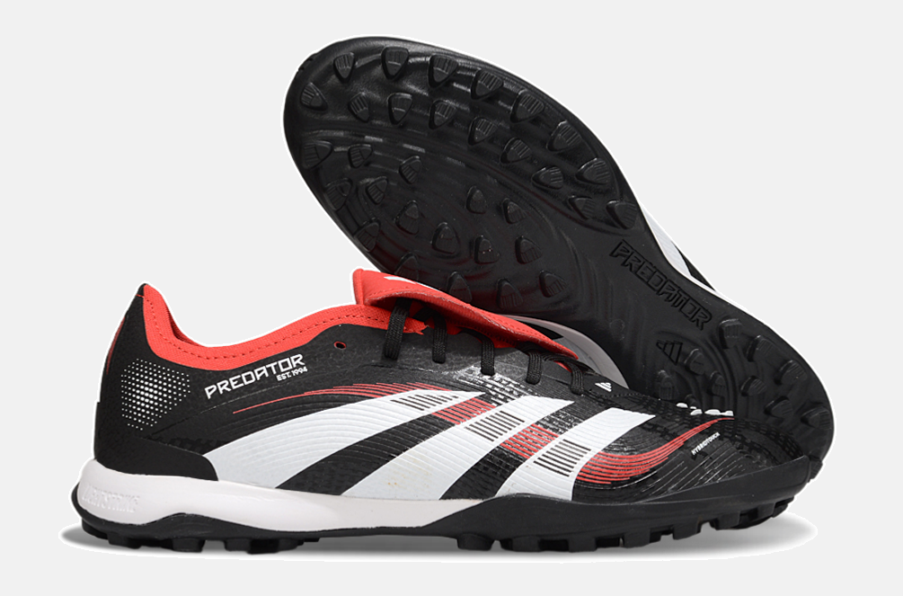Chuteira Society Adidas Predator Elite Fold-Over Tongue TF - Preta, Branca e Vermelha - imagem 8