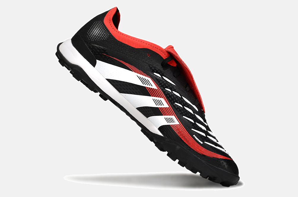 Chuteira Society Adidas Predator Elite Fold-Over Tongue TF - Preta, Branca e Vermelha - imagem 6