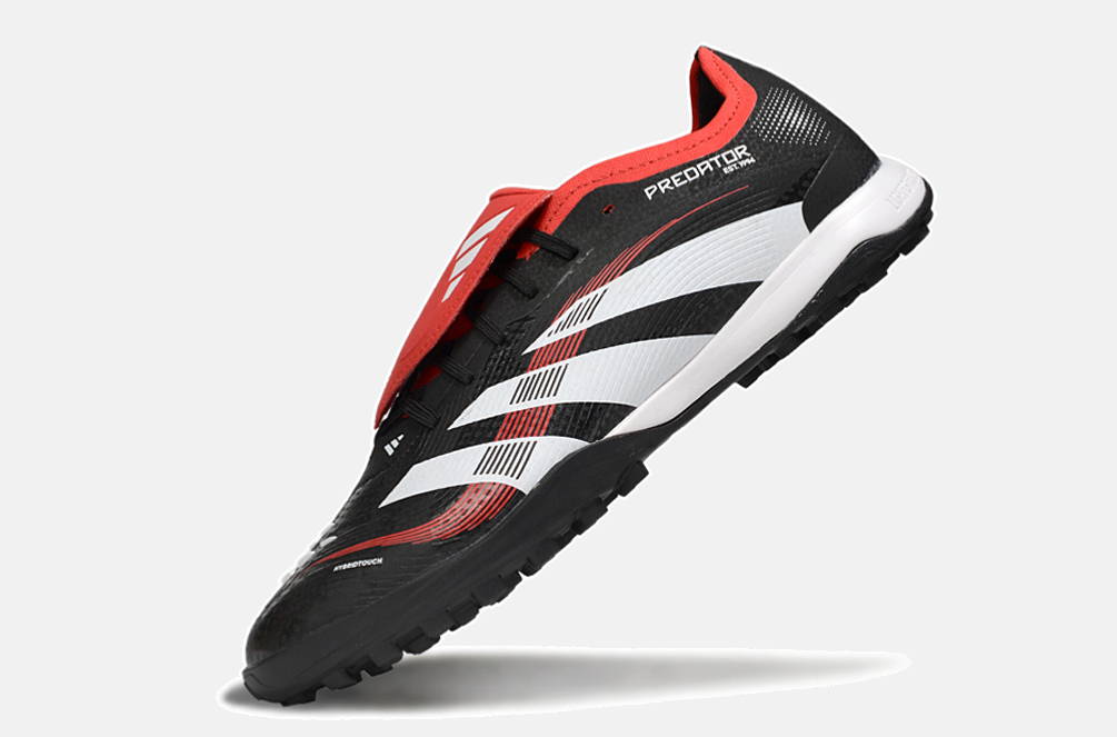 Chuteira Society Adidas Predator Elite Fold-Over Tongue TF - Preta, Branca e Vermelha - imagem 5