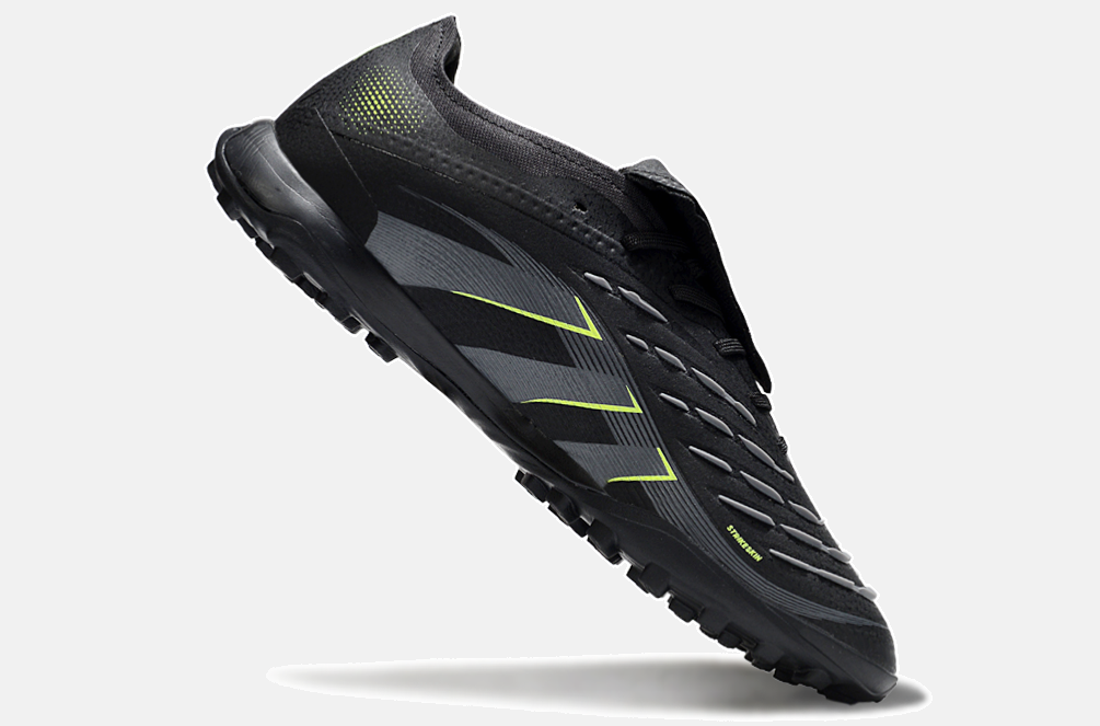 Chuteira Society Adidas Predator Elite Fold-Over Tongue TF - Preta, Cinza e Verde - imagem 6