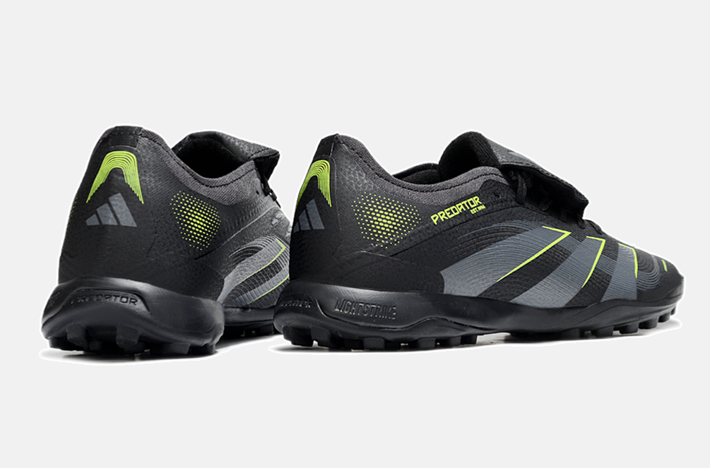 Chuteira Society Adidas Predator Elite Fold-Over Tongue TF - Preta, Cinza e Verde - imagem 7