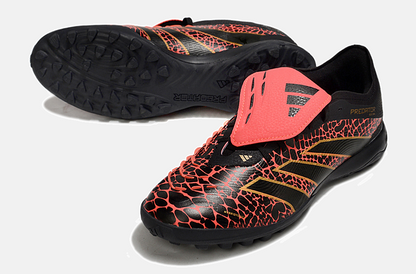 Chuteira Society Adidas Predator Elite Fold-Over Tongue TF - Preta, Laranja e Dourada - detalhe
