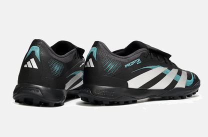 Chuteira Society Adidas Predator Elite Fold-Over Tongue TF - Preta, Prata e Azul - imagem 7