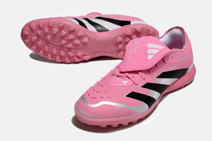 Chuteira Society Adidas Predator Elite Fold-Over Tongue TF - Rosa, Branca e Preta - detalhe