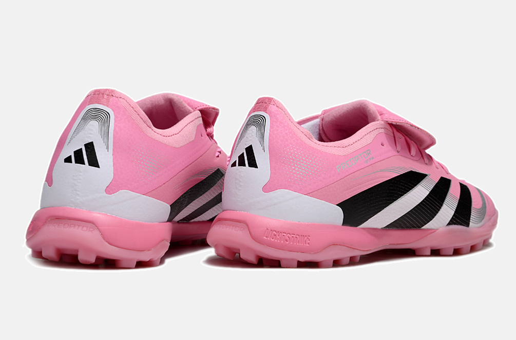 Chuteira Society Adidas Predator Elite Fold-Over Tongue TF - Rosa, Branca e Preta - imagem 7