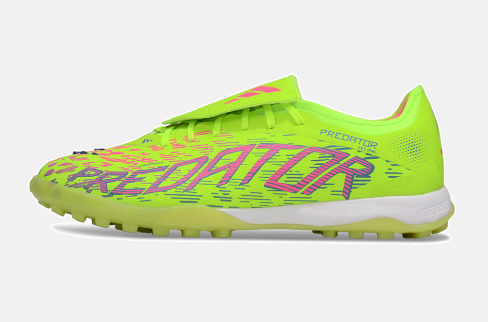 Chuteira Society Adidas Predator Elite Fold-Over Tongue TF - Verde, Rosa e Roxa - imagem 4