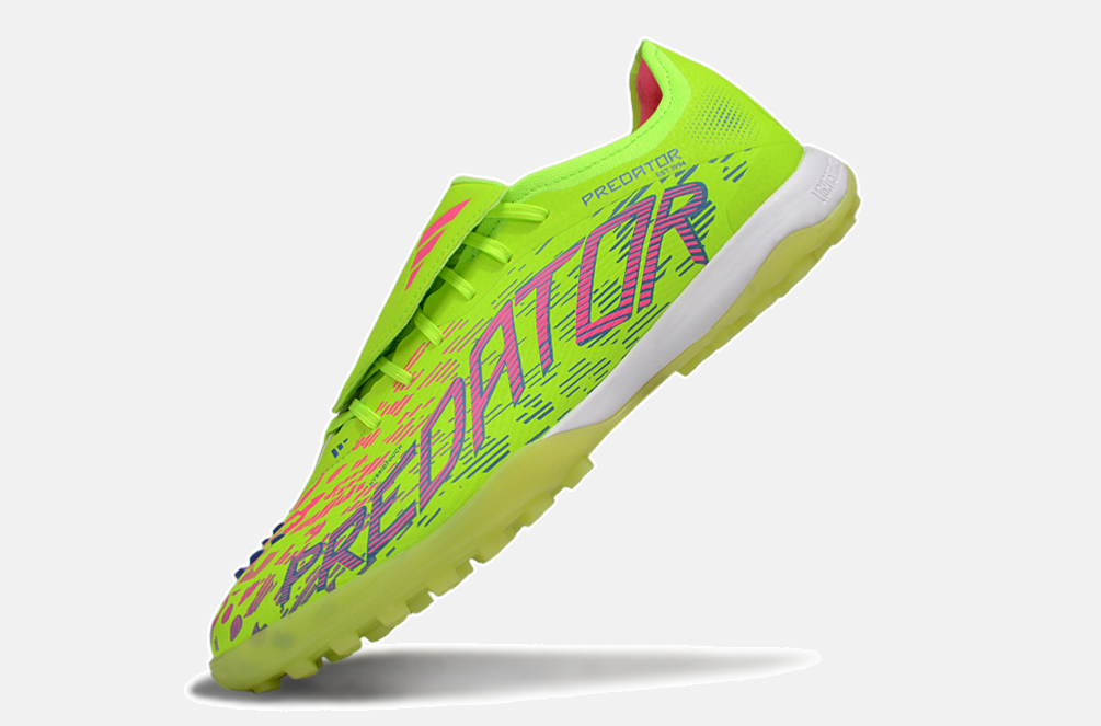 Chuteira Society Adidas Predator Elite Fold-Over Tongue TF - Verde, Rosa e Roxa - imagem 5