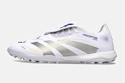 Chuteira Society Adidas Predator Elite Fold-Over Tongue TF - Branca e Prata - imagem 4