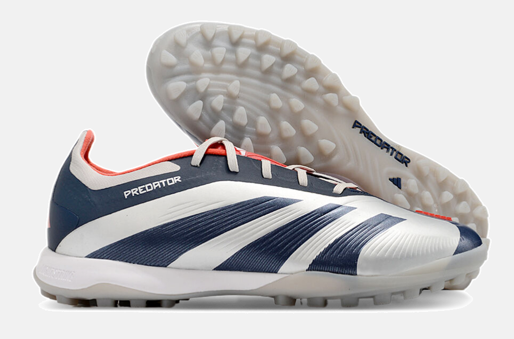 Chuteira Society Adidas Predator Elite 24 TF - Branca e Azul - imagem 8