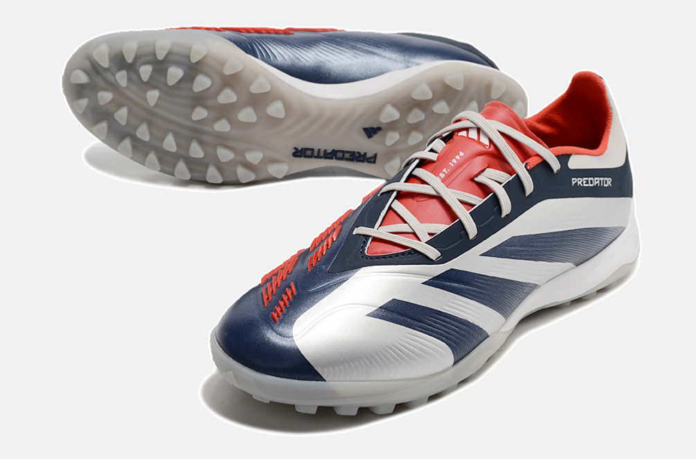 Chuteira Society Adidas Predator Elite 24 TF - Branca e Azul - imagem 4