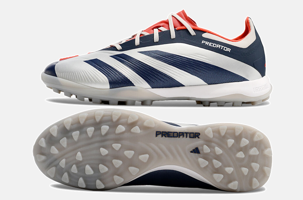Chuteira Society Adidas Predator Elite 24 TF - Branca e Azul - imagem 6