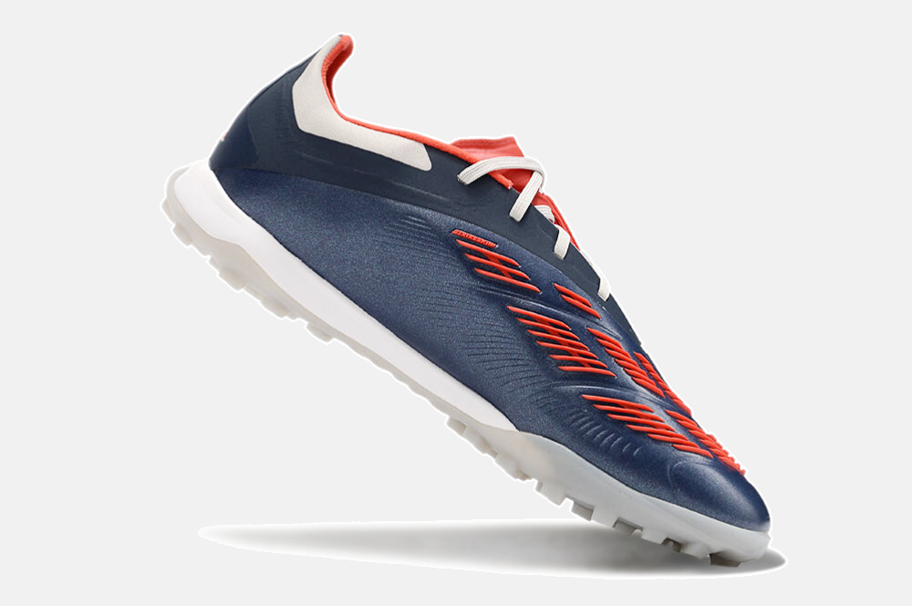 Chuteira Society Adidas Predator Elite 24 TF - Branca e Azul - vista traseira