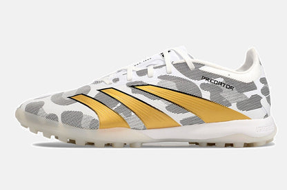 Chuteira Society Adidas Predator Elite 24 TF  - Cinza, Branca e Dourada - imagem 7