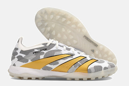 Chuteira Society Adidas Predator Elite 24 TF  - Cinza, Branca e Dourada - imagem 8
