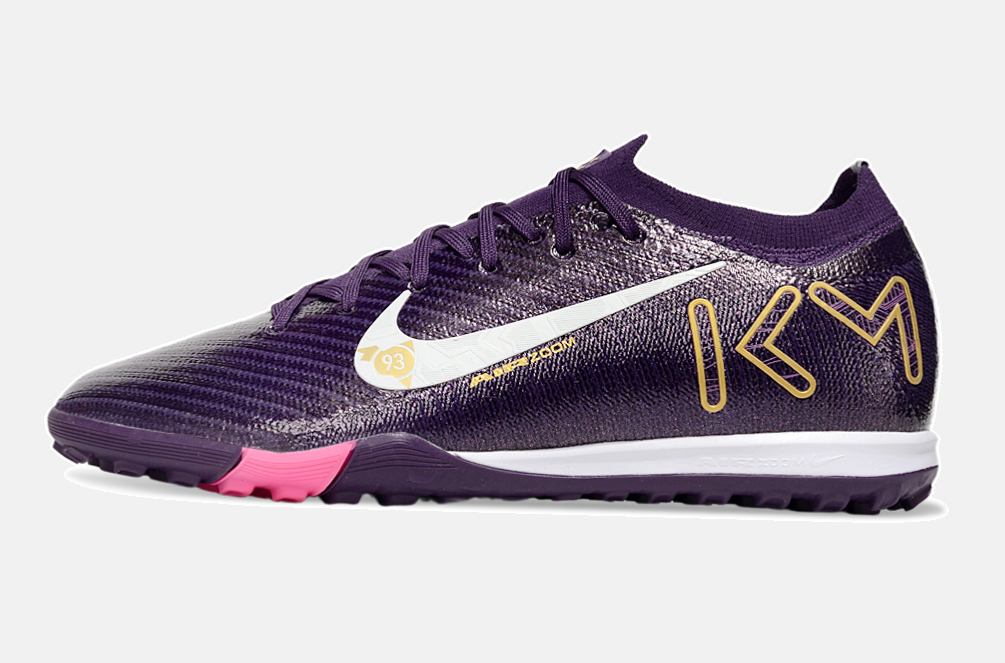 Chuteira Society Nike Air Zoom Mercurial Kylian Mbappe Vapor 16 Elite TF - Roxa - imagem 4
