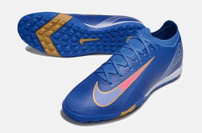 Chuteira Society Nike Air Zoom Mercurial Vapor 16 Elite TF - Azul e Amarela - Tevo Sports SPORT*