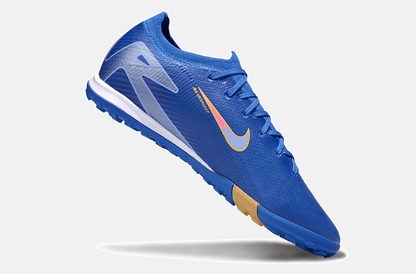 Chuteira Society Nike Air Zoom Mercurial Vapor 16 Elite TF - Azul e Amarela - Tevo Sports SPORT*
