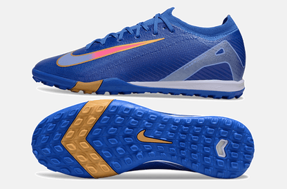 Chuteira Society Nike Air Zoom Mercurial Vapor 16 Elite TF - Azul e Amarela - Tevo Sports SPORT*